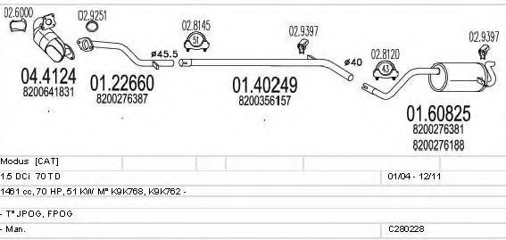 MTS C280228006794 Exhaust System